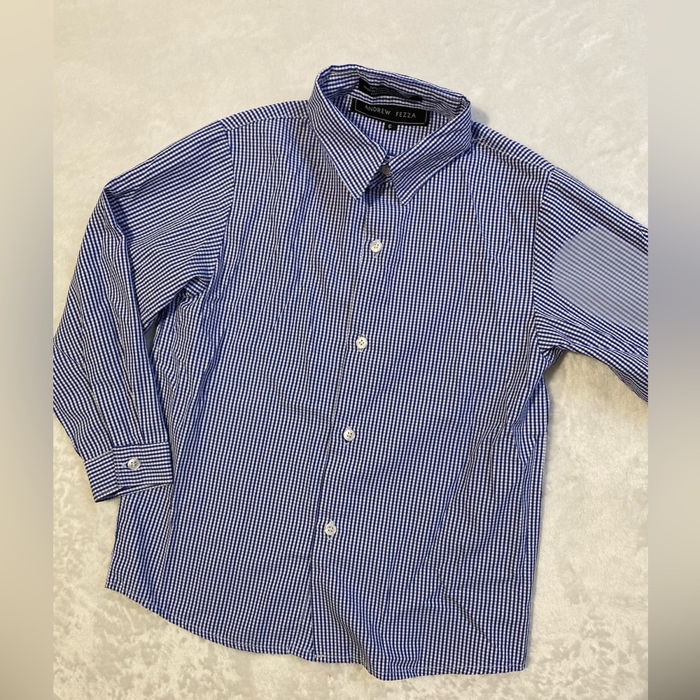NWOT Andrew Fezza Boy’s Stripe Long Sleeve Button Up Shirt Size 5